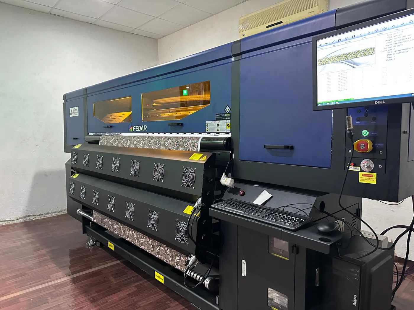 A-One branded Fedar printer running patterned transfer paper